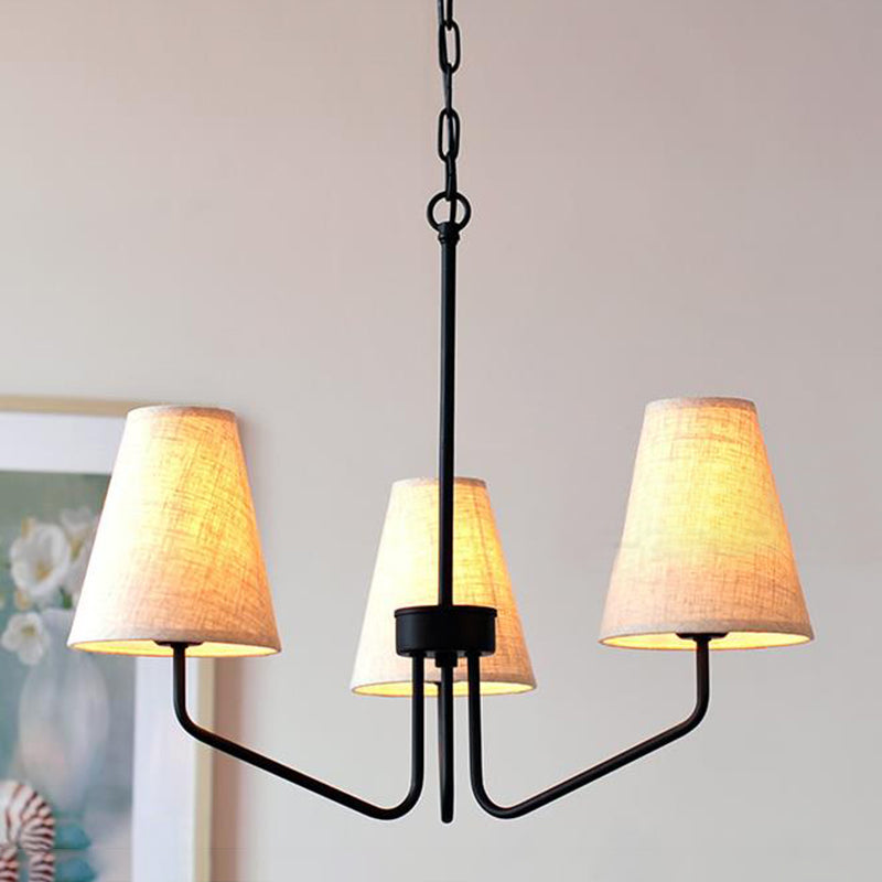 Fabric Conical Hanging Chandelier Traditional 3/5/6 Lights - Rebooters