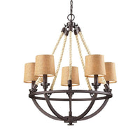 5/6 Lights Ceiling Light Traditional Tapered Fabric Chandelier - Rebooters