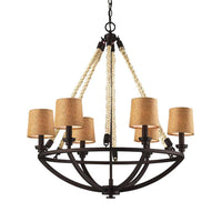 5/6 Lights Ceiling Light Traditional Tapered Fabric Chandelier - Rebooters