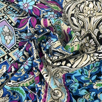 Nathalie Women's Long Paisley-Print Dress with Open Crossed Back - Rebooters -Women's Dresses