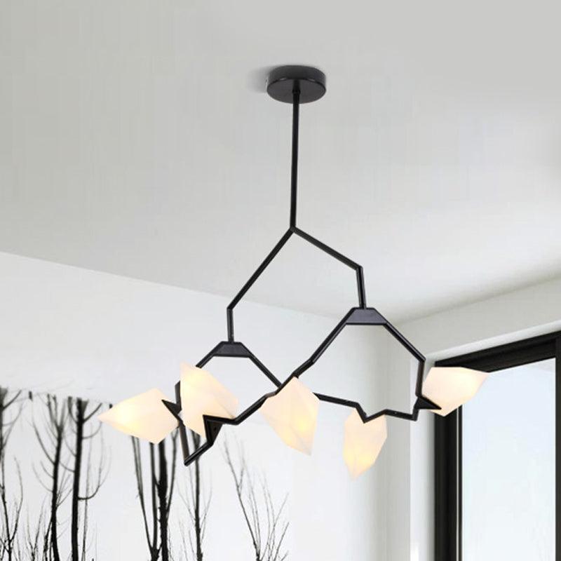 5/8 Lights Dining Room Chandelier Lamp Modern Black Gold Ceiling Lighting - Rebooters
