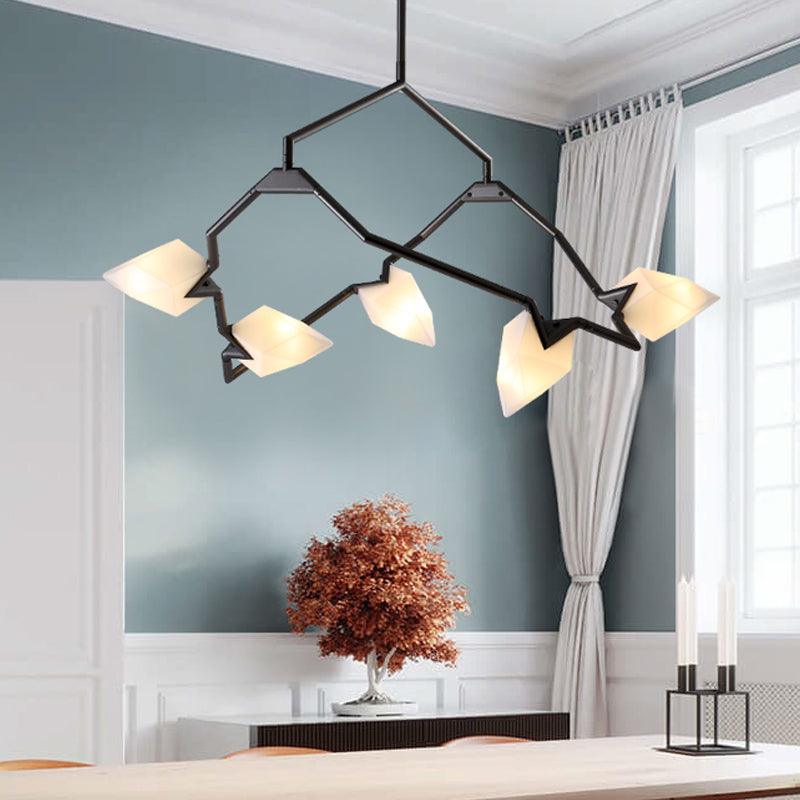 5/8 Lights Dining Room Chandelier Lamp Modern Black Gold Ceiling Lighting - Rebooters
