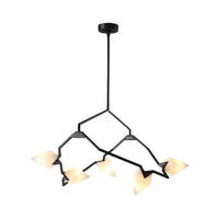 5/8 Lights Dining Room Chandelier Lamp Modern Black Gold Ceiling Lighting - Rebooters