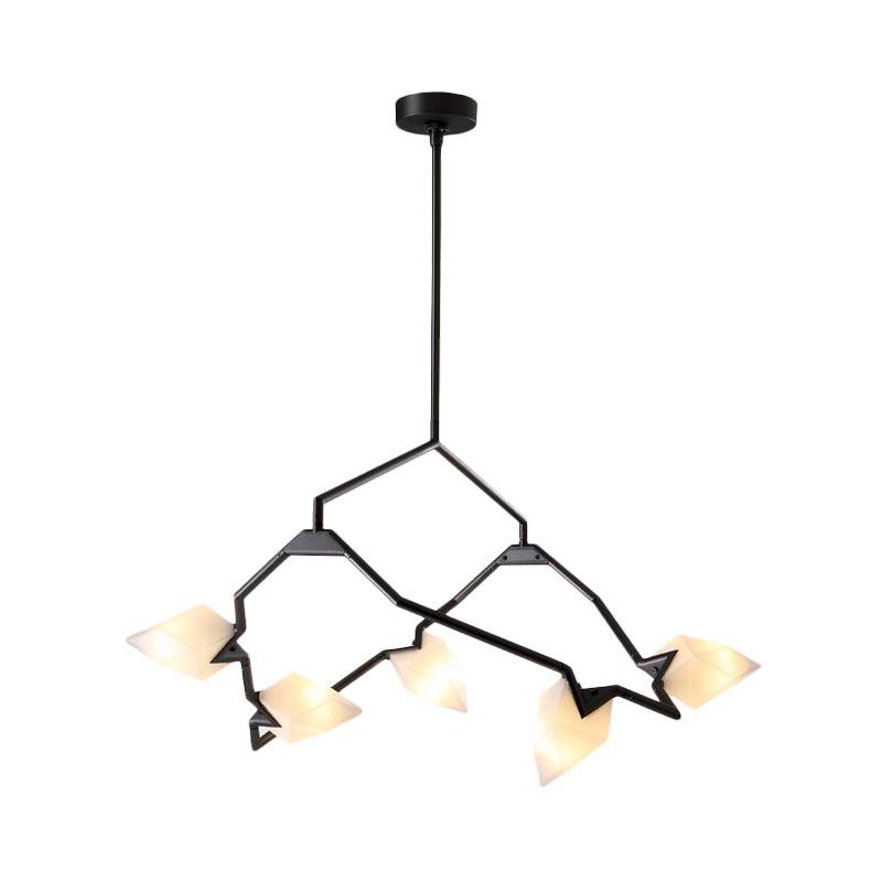 5/8 Lights Dining Room Chandelier Lamp Modern Black Gold Ceiling Lighting - Rebooters