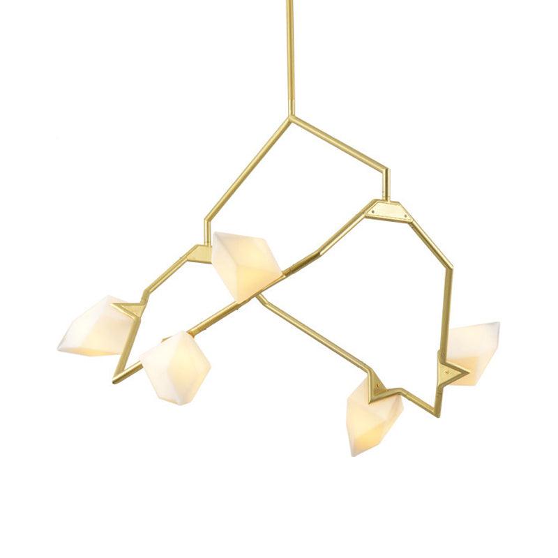 5/8 Lights Dining Room Chandelier Lamp Modern Black Gold Ceiling Lighting - Rebooters