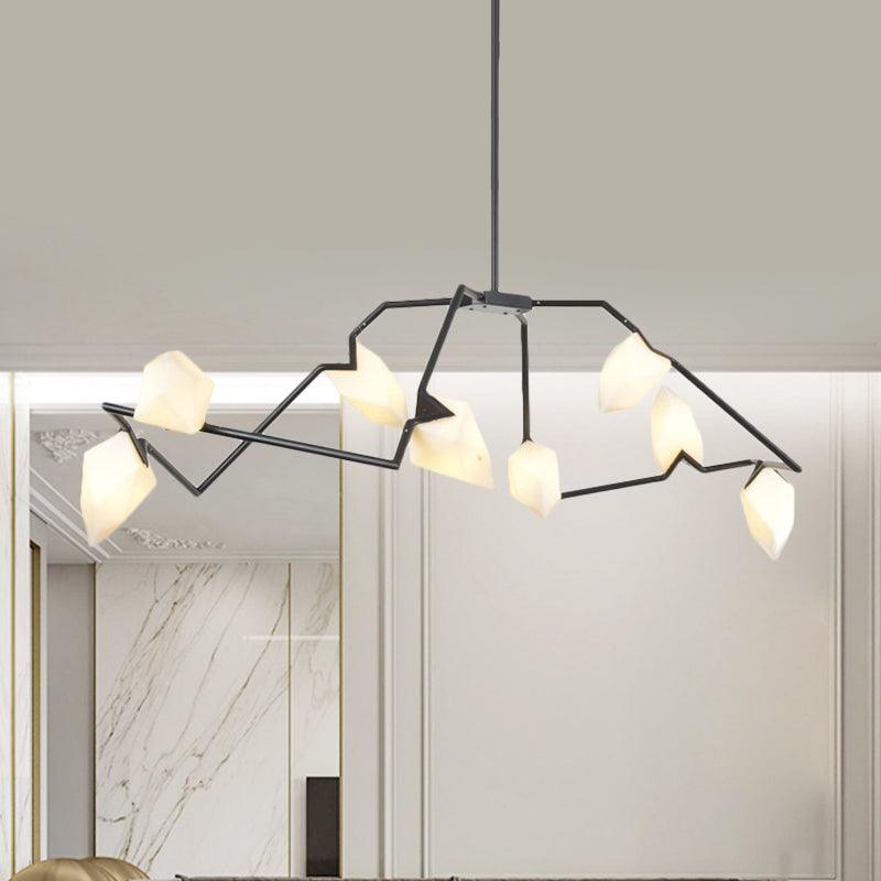 5/8 Lights Dining Room Chandelier Lamp Modern Black Gold Ceiling Lighting - Rebooters