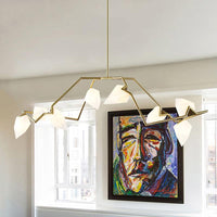 5/8 Lights Dining Room Chandelier Lamp Modern Black Gold Ceiling Lighting - Rebooters