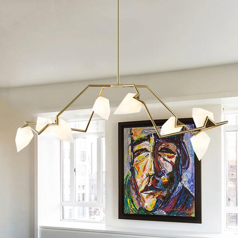 5/8 Lights Dining Room Chandelier Lamp Modern Black Gold Ceiling Lighting - Rebooters