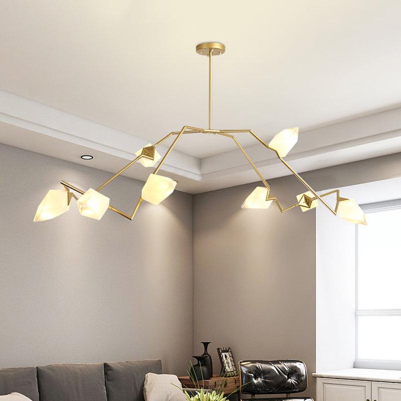 5/8 Lights Dining Room Chandelier Lamp Modern Black Gold Ceiling Lighting - Rebooters