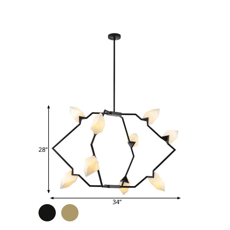 5/8 Lights Dining Room Chandelier Lamp Modern Black Gold Ceiling Lighting - Rebooters