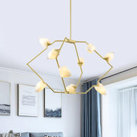 5/8 Lights Dining Room Chandelier Lamp Modern Black Gold Ceiling Lighting - Rebooters
