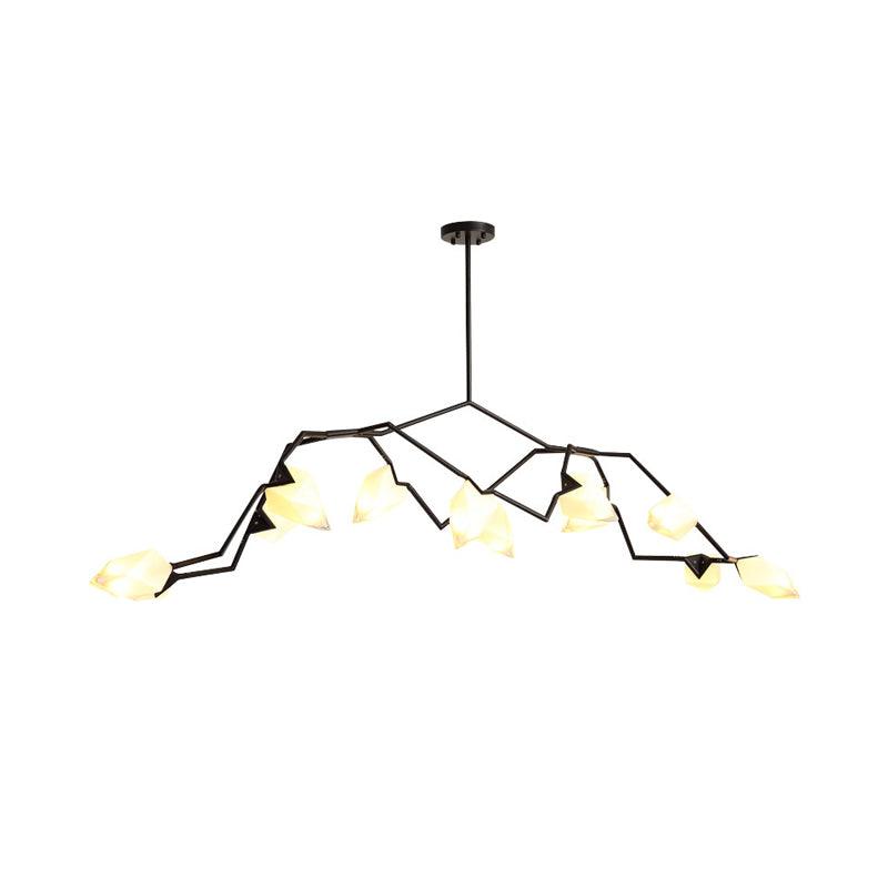 5/8 Lights Dining Room Chandelier Lamp Modern Black Gold Ceiling Lighting - Rebooters