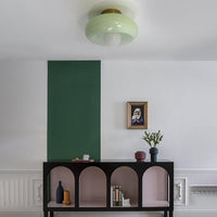 Mid Century Glass Modern Flush Mount Ceiling Light Fixture - Rebooters