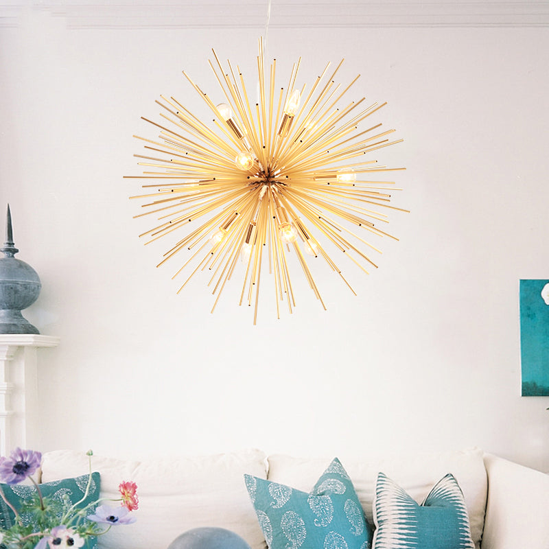 Starburst Chandelier Pendant Light Modernism Metal LED Gold - Rebooters