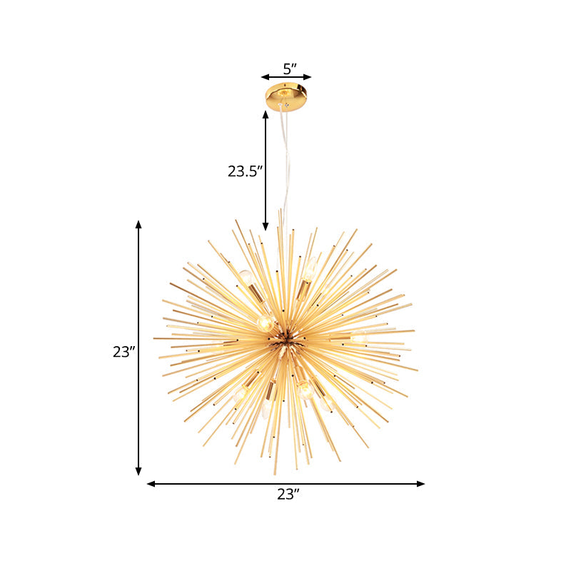 Starburst Chandelier Pendant Light Modernism Metal LED Gold - Rebooters