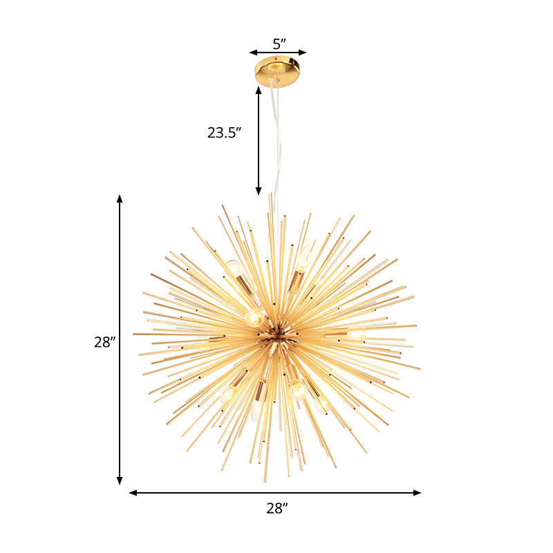 Starburst Chandelier Pendant Light Modernism Metal LED Gold - Rebooters