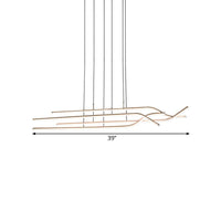 39"/47" Wide Simple Strip Chandelier Acrylic LED Pendant - Rebooters