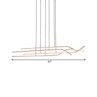 39"/47" Wide Simple Strip Chandelier Acrylic LED Pendant - Rebooters