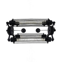 4 Lights Vertical Horizontal Chandelier Lamp Black Iron Fixture - Rebooters