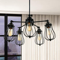 18"/25.5" W 5 Lights Chandelier Lighting Farmhouse Fixture - Rebooters