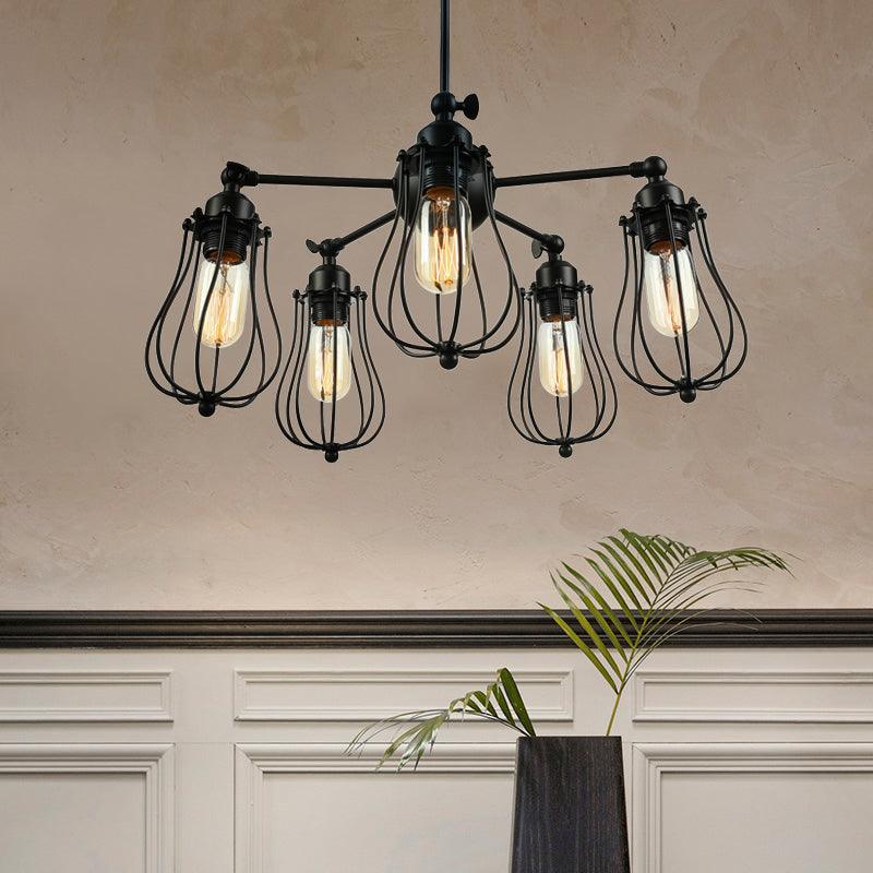 18"/25.5" W 5 Lights Chandelier Lighting Farmhouse Fixture - Rebooters