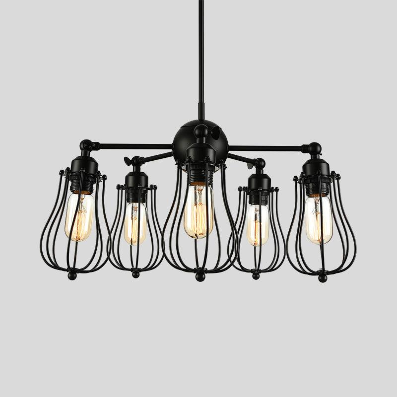 18"/25.5" W 5 Lights Chandelier Lighting Farmhouse Fixture - Rebooters