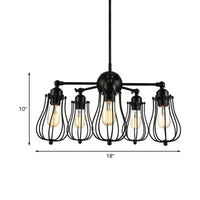 18"/25.5" W 5 Lights Chandelier Lighting Farmhouse Fixture - Rebooters