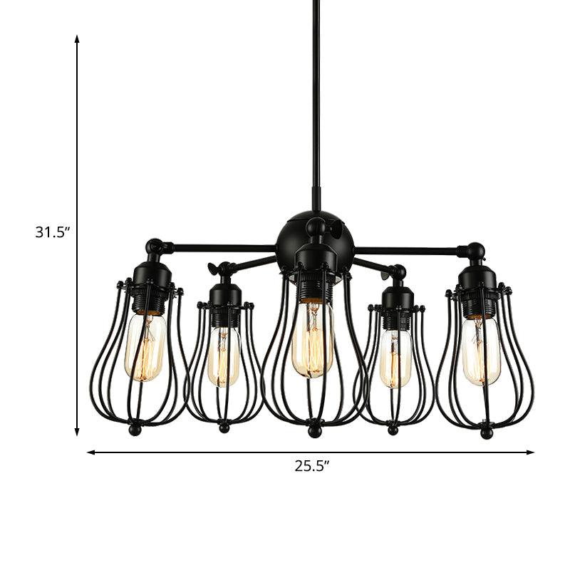 18"/25.5" W 5 Lights Chandelier Lighting Farmhouse Fixture - Rebooters
