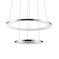 Acrylic Round Ceiling Pendant Contemporary LED Silver Chandelier - Rebooters