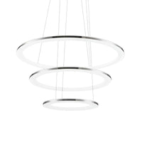 Acrylic Round Ceiling Pendant Contemporary LED Silver Chandelier - Rebooters
