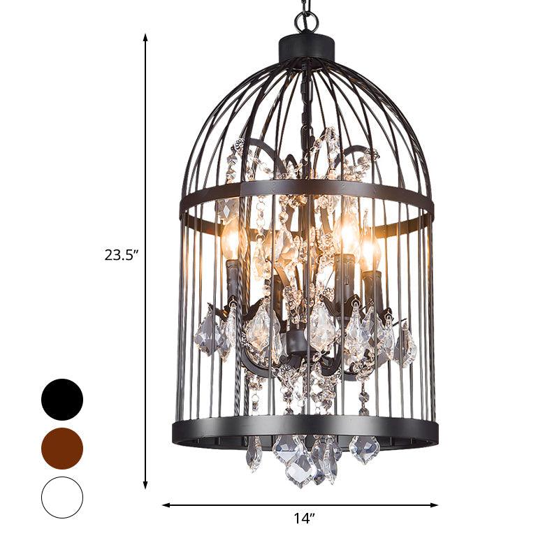 4 Heads Birdcage Chandelier Lighting Vintage Style Lamp - Rebooters