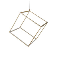 Aluminum Cubic Frame Chandelier Minimalist LED Ceiling Light - Rebooters