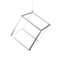 Aluminum Cubic Frame Chandelier Minimalist LED Ceiling Light - Rebooters