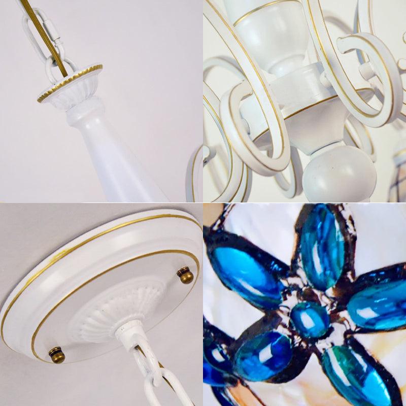 3/6/8 Lights Lodge Domed Stained Glass Pendant Chandelier - Rebooters