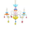 Modern Candle Chandelier Glass Multi-Head Colorful Pendant Light - Rebooters