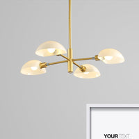 1/2 Tiers Chandelier Lamp Spoon Shade Nordic Metal Light - Rebooters