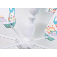 Animal Elephant Pendant Lamp Coolie Shade Metallic Blue Chandelier for Nursing Room - Rebooters