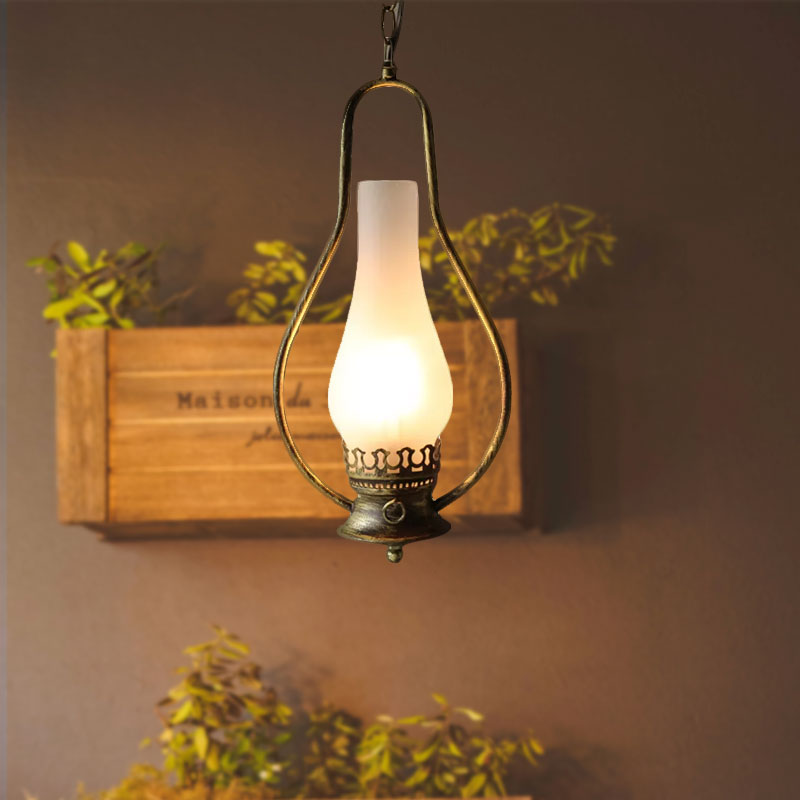 Antique Copper/Antique Bronze 1 Light Ceiling Pendant Lamp - Rebooters