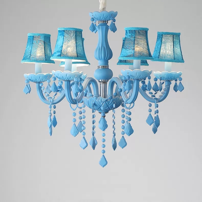 Kindergarten Tapered Shade Chandelier with Crystal Deco Glass - Rebooters