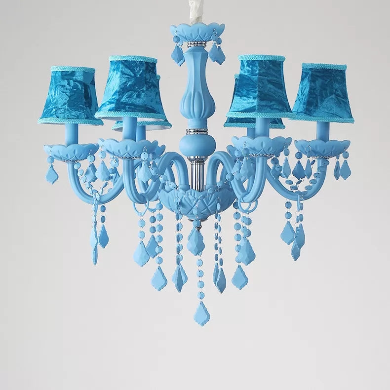 Kindergarten Tapered Shade Chandelier with Crystal Deco Glass - Rebooters