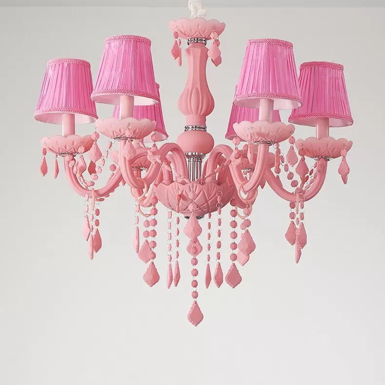 Kindergarten Tapered Shade Chandelier with Crystal Deco Glass - Rebooters