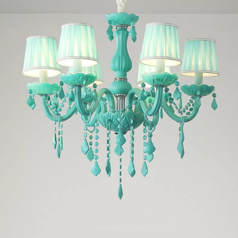 Kindergarten Tapered Shade Chandelier with Crystal Deco Glass - Rebooters
