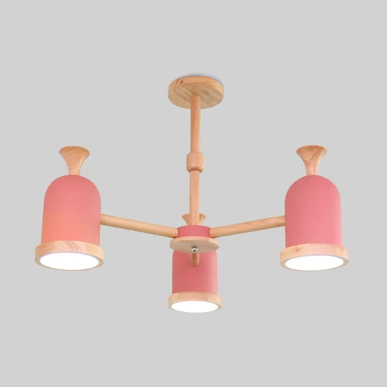 Inverted Goblet Pendant Light Nordic Design Wood Chandelier - Rebooters