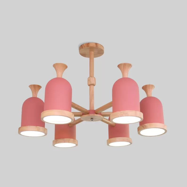 Inverted Goblet Pendant Light Nordic Design Wood Chandelier - Rebooters