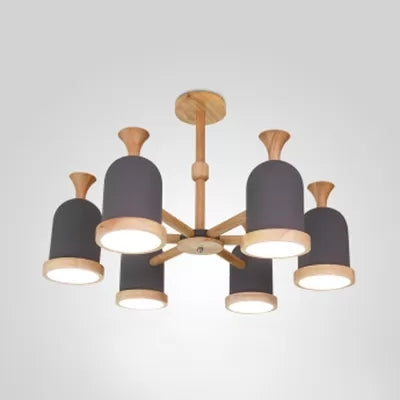 Inverted Goblet Pendant Light Nordic Design Wood Chandelier - Rebooters