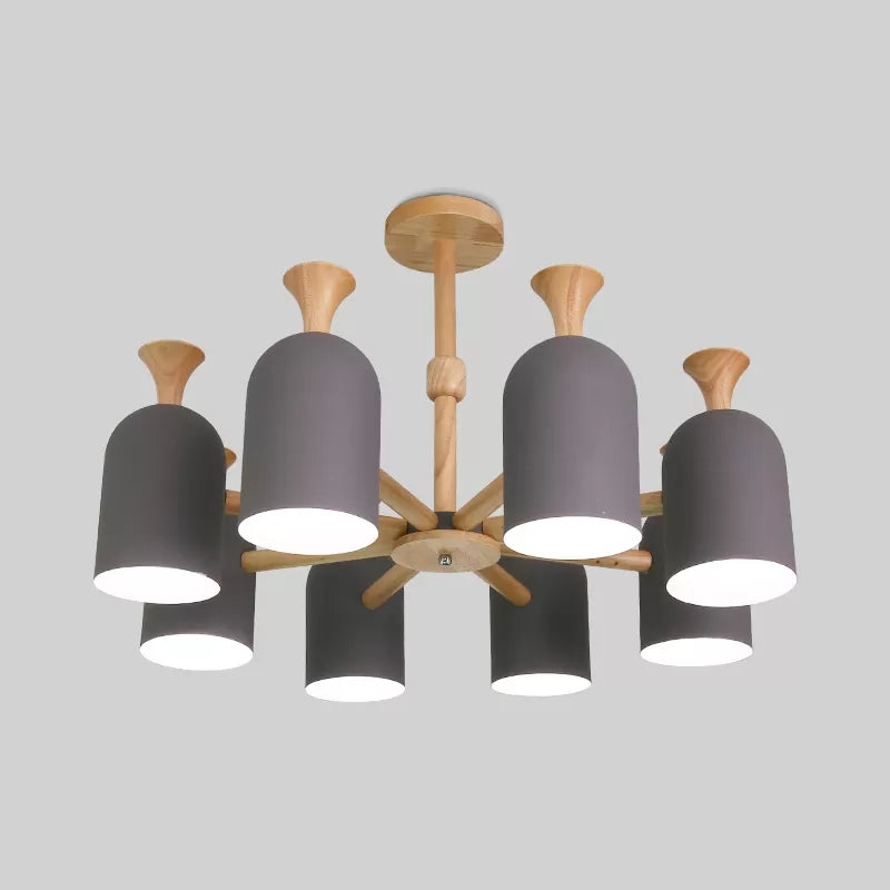 Inverted Goblet Pendant Light Nordic Design Wood Chandelier - Rebooters