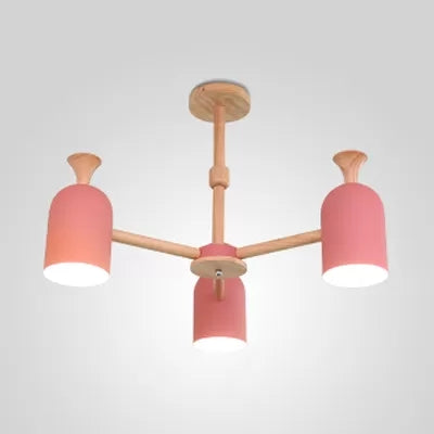 Candy Colored Goblet Chandelier Macaron Loft Light Kid Room - Rebooters