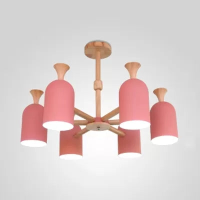Candy Colored Goblet Chandelier Macaron Loft Light Kid Room - Rebooters