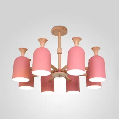 Candy Colored Goblet Chandelier Macaron Loft Light Kid Room - Rebooters