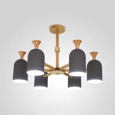 Candy Colored Goblet Chandelier Macaron Loft Light Kid Room - Rebooters